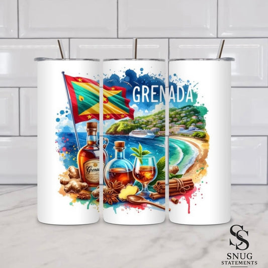 Name:
🇬🇩 Grenada Heritage 20oz Skinny Tumbler – Spice Isle Edition