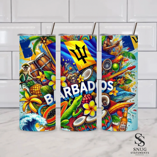 🇧🇧 Barbados Heritage 20oz Skinny Tumbler - Island Culture Edition
